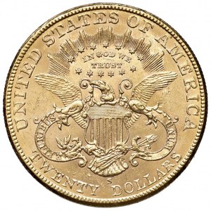 USA 20 Dollari 1902 S - KM 74.3 AU (g 33,45) Segnetti da con...