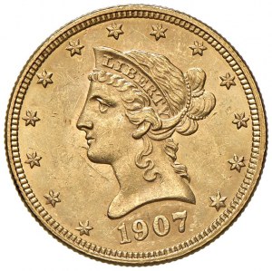 US 10 Dollars 1907 - KM 130 AU (g 16.74)...