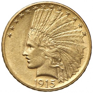 USA 10 dolarů 1915 - KM 130 AU (g 16,75)...
