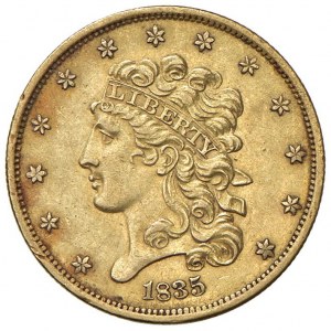 USA 5 dolarů 1835 - AU (g 8,33) RR...