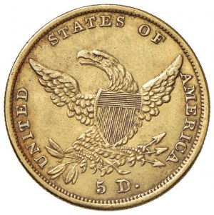 USA 5 dolarů 1835 - AU (g 8,33) RR...