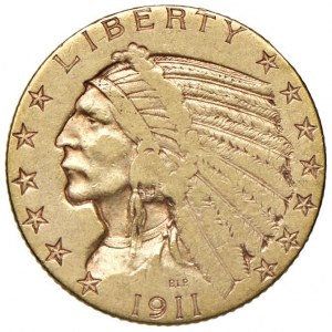 USA 5 Dollari 1911 - Fr. 148 AU (g 8,24)...