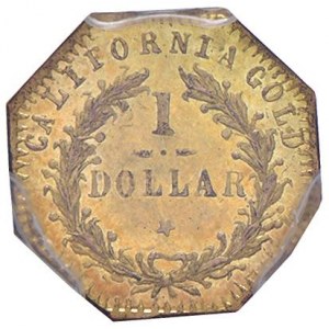 Americký dolar 1876/5 California Gold - Yeo. 2009 AU V desce PC...