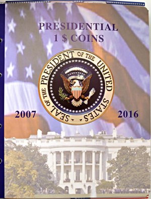 U.S. Album with the dollar set with the faces of the presidents...