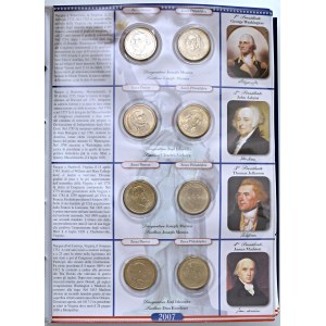 USA Album con la serie dei dollari con i volti dei president...