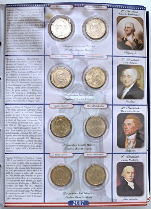 U.S. Album with the dollar set with the faces of the presidents...