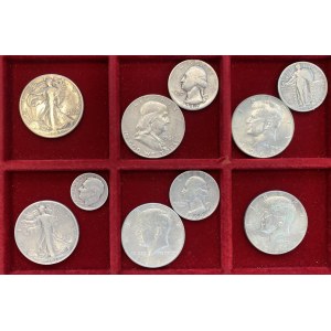 USA Lotto di 10 pezzi in AG come da foto. Da esaminare, non ...