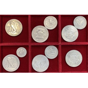 USA Lotto di 10 pezzi in AG come da foto. Da esaminare, non ...