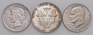 USA Lot of three coins as pictured. To be examined, no a...