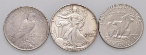 USA Lot of three coins as pictured. To be examined, no a...