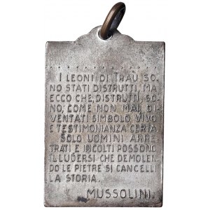MEDAILLES FASCISTES Médaille 1933 A. XI Pro Dalmatica Fide, de...