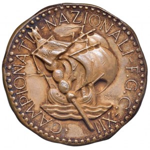 MÉDAILLES FASCISTES Médaille (1934) A. XII Bari, Championnat national de ...