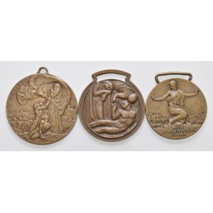 Za vlády Viktora Emanuela III (1900-1943) Sada 3 medailí...