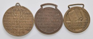 During Victor Emmanuel III (1900-1943) Lot of 3 medals...