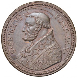 Sergius (v. 790 - 847) Médaille de restitution - AE (g 23...