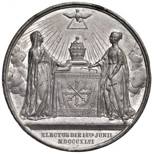 Pius IX (1846-1878) Medaile 1846 Korunovace církve ...