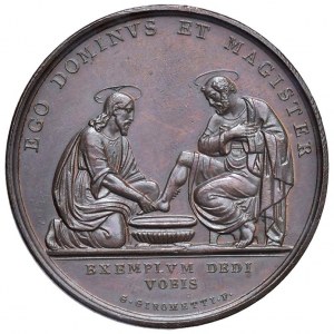 Pie IX (1846-1878) Médaille (1848) A. II Lavement des pieds -...