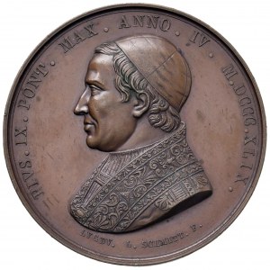Pie IX (1846-1878) Médaille 1849 A. IVe Réunion des...