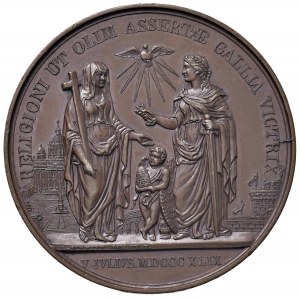 Pie IX (1846-1878) Médaille 1849 A. IVe Réunion des...