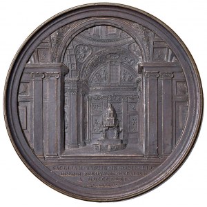 Pie IX (1846-1870) Médaille 1871 A. XXVII Restauration de la chapelle ...