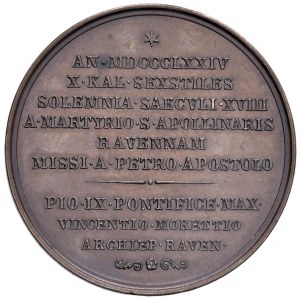 Pie IX (1846-1870) Médaille 1874 Anniversaire du martyre de...