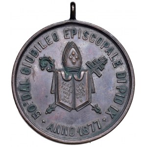 Pius IX (1846-1870) Mimořádná medaile 1877 50. výročí vydání...