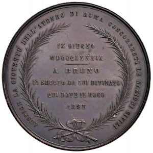 Giordano Bruno (1548-1600) Medaile 1889 Slavnostní otevření...