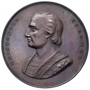 Cristoforo Colombo (1451-1506) Medaglia 1892 Esposizione Ita...