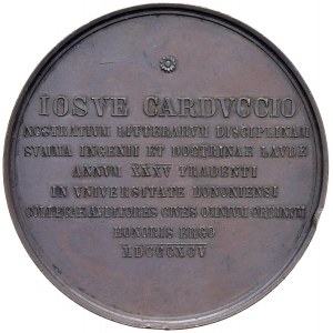 Giosuè Carducci (1835-1907) Medaile 1895 Vznešenému básníkovi - ...
