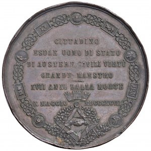 Giuseppe Mazzoni (1808-1880) Medaile 1897 Na památku Po...