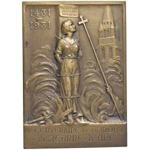 Jeanne d'Arc - Plaque 1931 à l'occasion du cinquième centenaire de la...