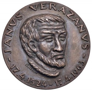 Giovanni da Verrazzano (1485-1528) Medaile 1963 Na památku ...