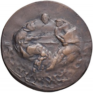 Ettore Calvelli (1912-1997) Medaile 1982 Večeře v Emauzích, z...