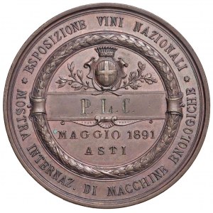 Médaille de l'ASTI 1891 Exposition nationale du vin et des machines à vin, ...