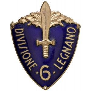 LEGNANO Scudetto da braccio del Regio Esercito. 6° Divisione...