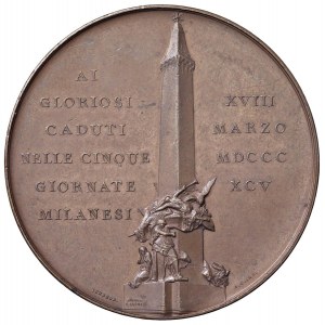 MILANO Medaglia 1895 Inaugurazione del Monumento in memoria ...