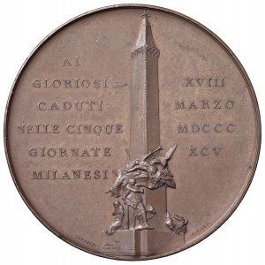 MILAN Medal 1895 Inauguration of the Monument in memory ...