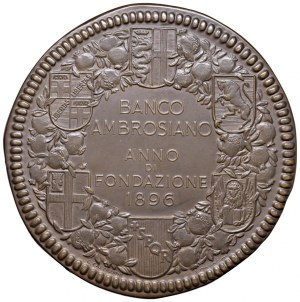 MILAN Medal 1896 Banco Ambrosiano, in its founding year...