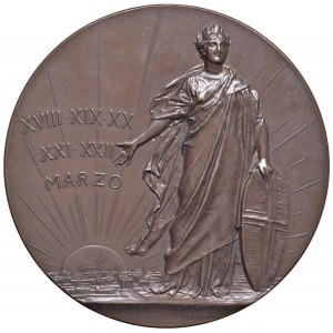 MILAN Médaille 1898 Cinquantième anniversaire des 5 jours de Milan