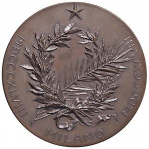 MILAN Médaille 1898 Cinquantième anniversaire des 5 jours de Milan
