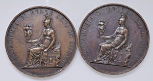 MILAN Medal 1898 lot of 2 Regia Accademia di Belle Art...