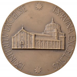 MILAN Médaille 1947 Santa Maria delle Grazie, restauration de la...