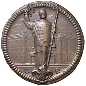 MILAN Médaille 1966 Banco Ambrosiano, agrandissement du siège...