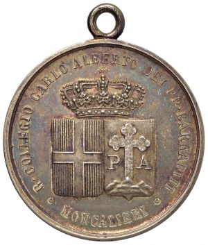 MONCALIERI Medal 1908 Collegio Carlo Alberto Institute gin...