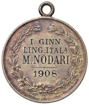 MONCALIERI Medal 1908 Collegio Carlo Alberto Institute gin...