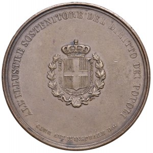 NAPOLI S.A.I. Girolamo Napoleone Medaglia 1862 Visita alla z...