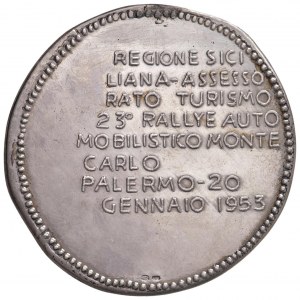 PALERMO Medal 1953 23rd Automobile Rallye Monte Carlo ...