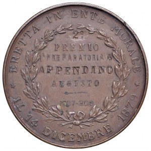 TORINO Medaile 1879 1907-8 Cena Společnosti turínských škol ...