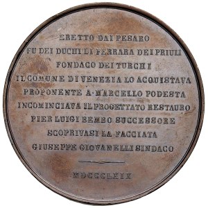 VENEZIA Medaglia 1869 per il restauro del Fondaco dei Turchi...