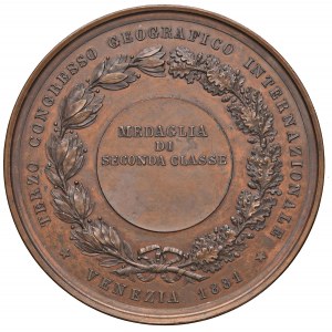 VENEZIA Medaglia 1881 Terzo congresso geografico internazion...